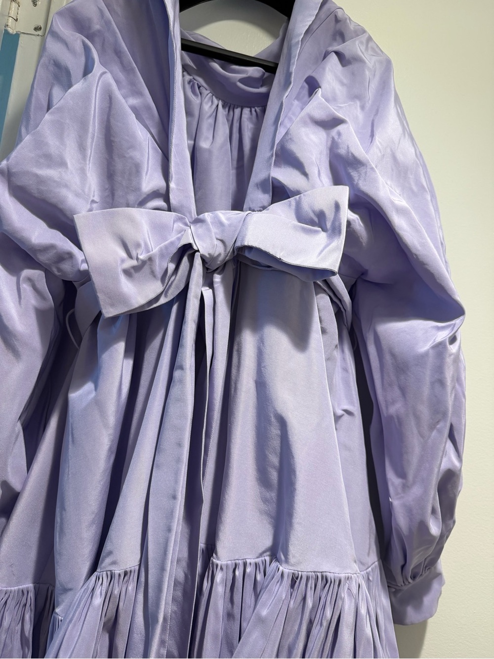 Alexander McQueen Lavender Bow-back Midi Dress